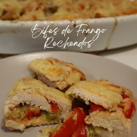 Bifes de frango recheados